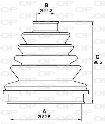 OPEN PARTS gofruotoji membrana, kardaninis velenas SJK7159.00